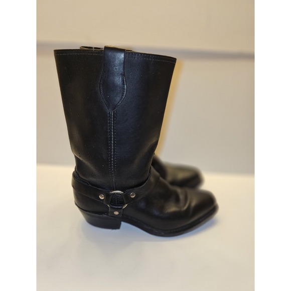 Black Moto Style HarnessWomen'sLeather Size 7 M Unbranded Made In The USA